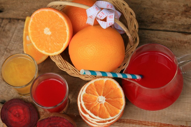 عصير شمندر وبرتقال