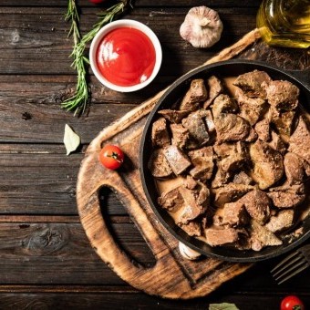 كبدة الخروف المشوية في المنزل