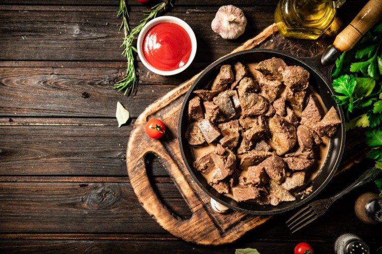 كبدة الخروف المشوية في المنزل