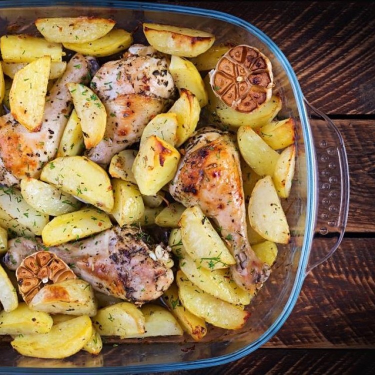 صينية دجاج بالبطاطس