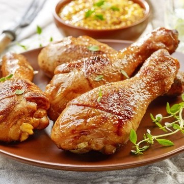 دجاج بصلصة الماسترد لغداء مبتكر