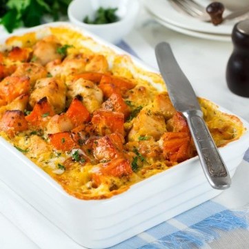 القرع بالطحينة بالفرن