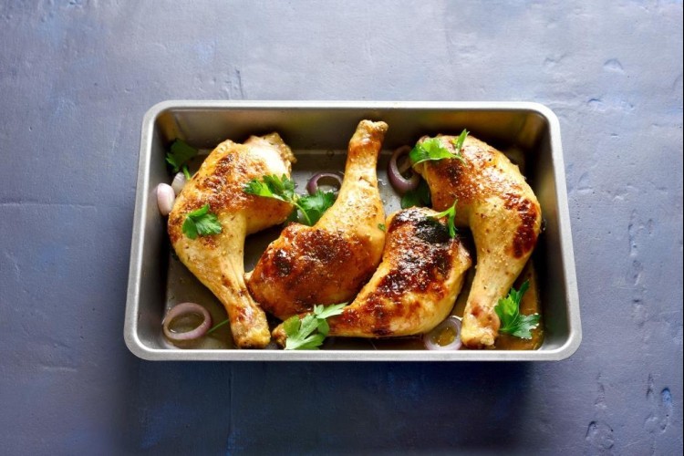 دجاج بالعسل والخردل في الفرن