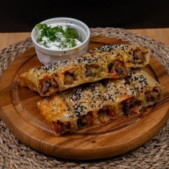 فطائر الجلاش بالسجق والخضار بالفيديو