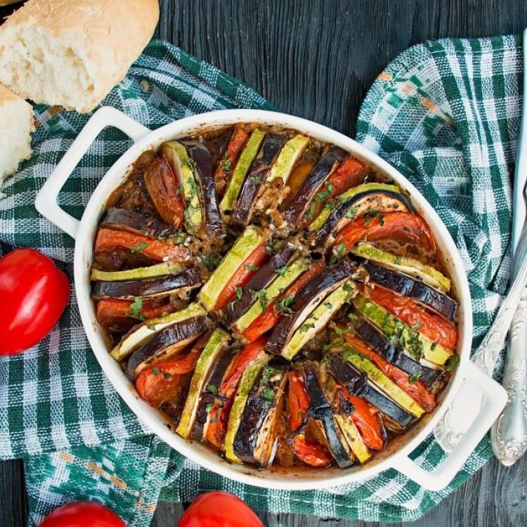خضار منوعة مشوية بالزعتر