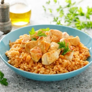 برغل بالدجاج والأعشاب للرجيم