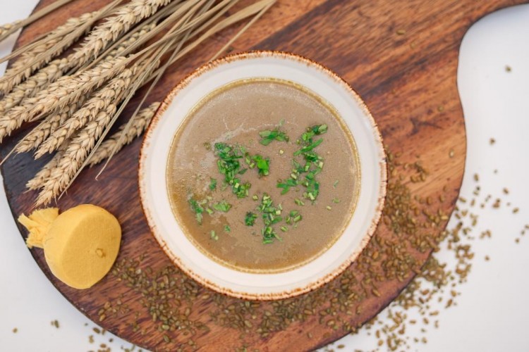 Traditional Freekeh Soup for Ramadan Table