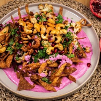 فتة القرنبيط بالشمندر بالفيديو