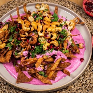 فتة القرنبيط بالشمندر بالفيديو