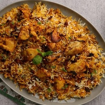 برياني الدجاج بالفيديو