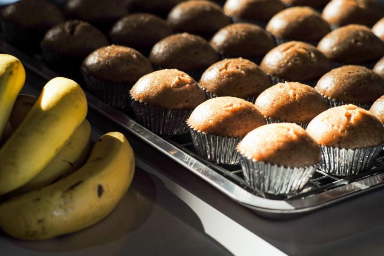 كب كيك الموز