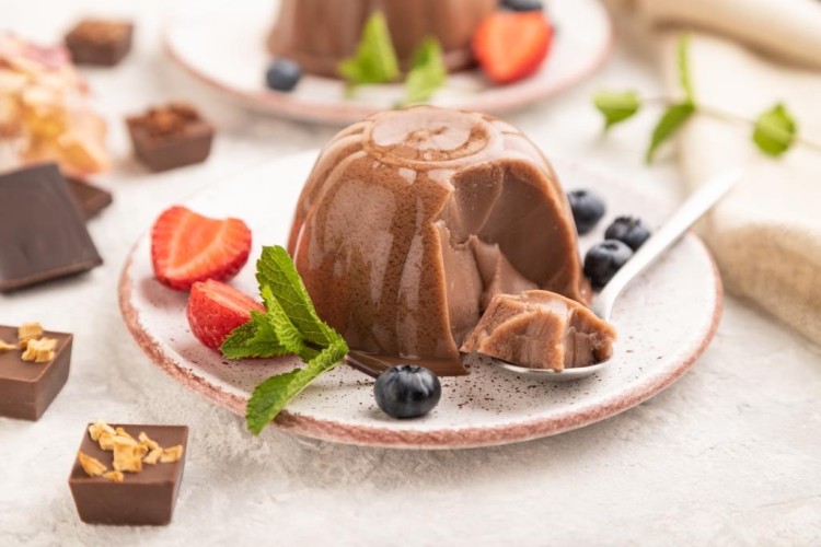 مهلبية الشوكولاتة بالفراولة الصحية