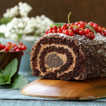 السويسرول بالكاكاو