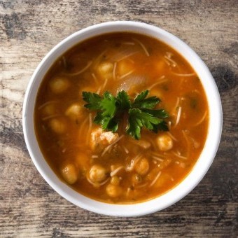 شوربة حريرة بالحمص الحبّ