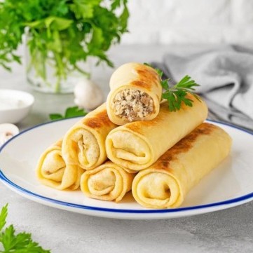الكريب الحادق بحشوة الدجاج والفطر