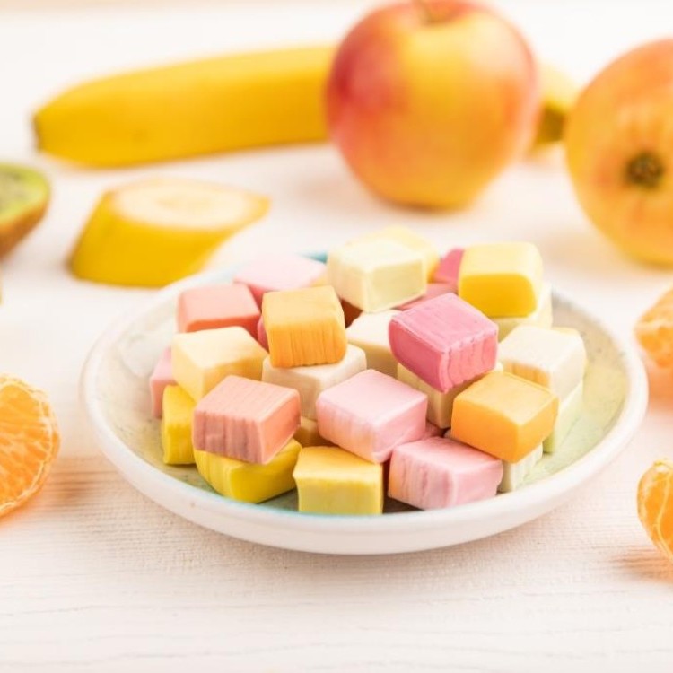مكعبات الزبادي بالفواكة للأطفال