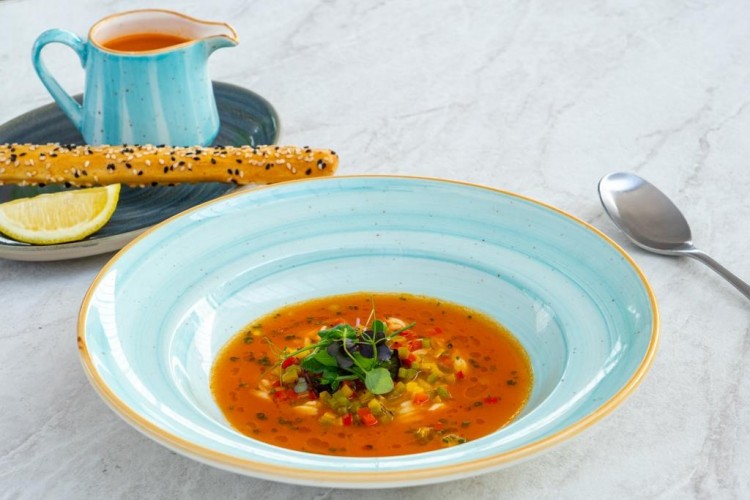 Turkish Vegetable Soup with Orzo