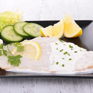 سمك فيليه بالصوص الأبيض