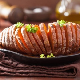 بطاطس حلوة بالفرن