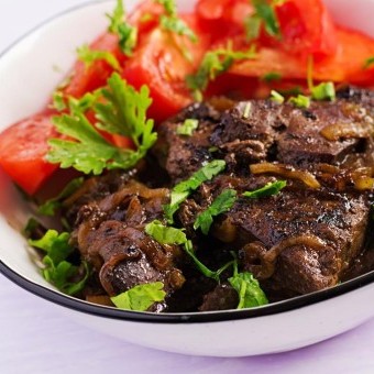 حمسة كبدة الخروف للغداء