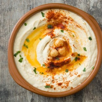 الحمص بالطحينة على الطريقة الأصلية