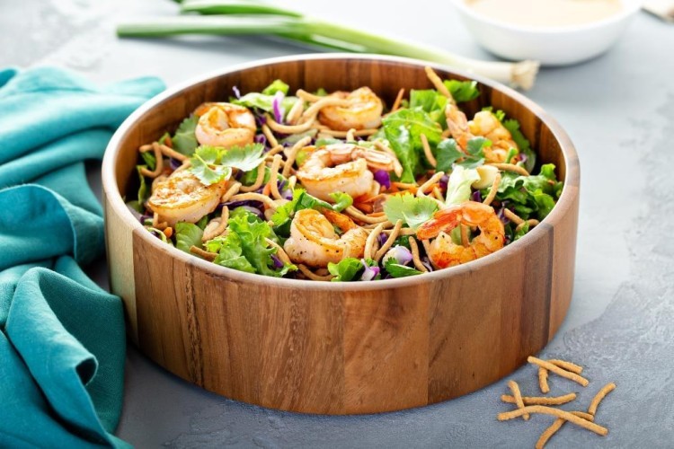 سلطة الروبيان المقرمش