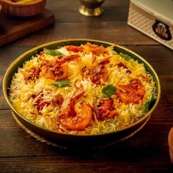 برياني الروبيان بالزعفران الحار