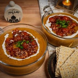 شوربة الذرة بالدجاج والطماطم المشوية بالفيديو