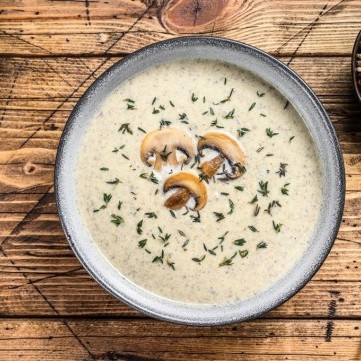 شوربة فطر بالزعتر