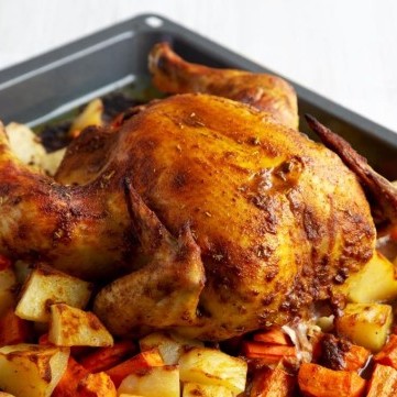 دجاج بالكيس مع الخضار