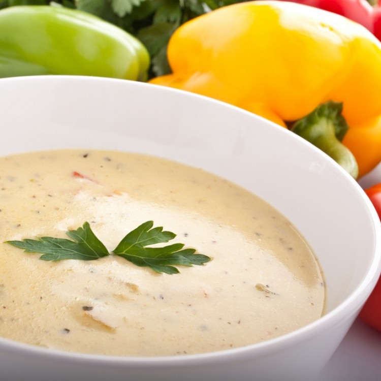 شوربة كريمة الدجاج كيتو