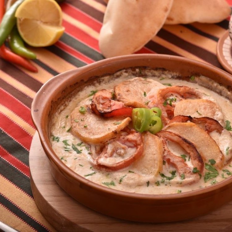 صينية كفتة بالطحينة والبطاطا