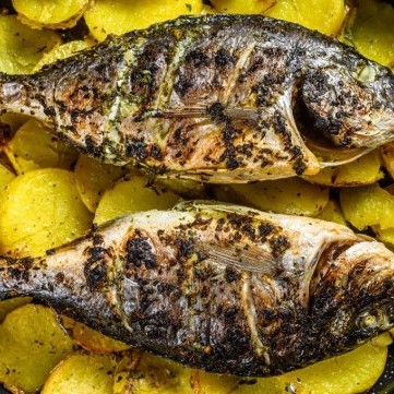 سمك سنجاري بالبطاطس