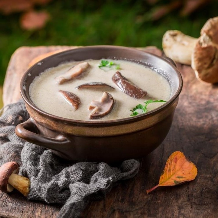 شوربة المشروم بكريمة الطبخ
