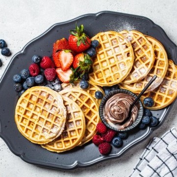 عجينة الوافل مثل المحلات