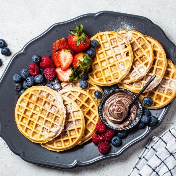 عجينة الوافل مثل المحلات