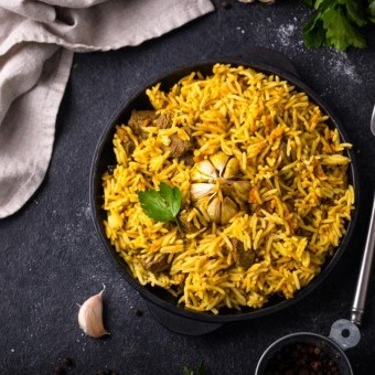 فخارة أرز باللحم والخضار