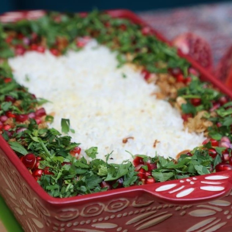 صينية الأرز بالدجاج والخضار بالفيديو