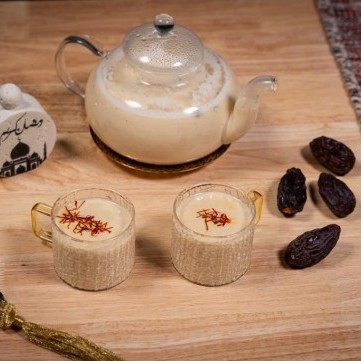 شاي التمر بالمكسرات والزعفران بالفيديو