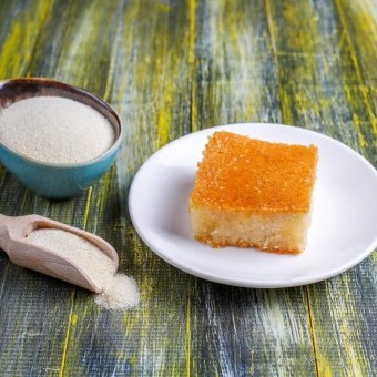 البسبوسة العادية بالزبادي