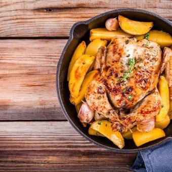 صينية الدجاج بالبطاطس والثوم