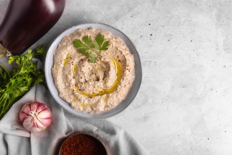 بابا غنوج مدخن على الطريقة الشامية