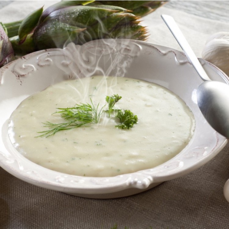 شوربة الخرشوف بالكريمة