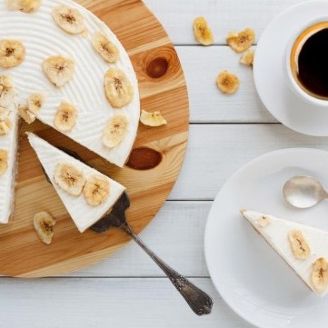 تشيز كيك موز بالكريمة