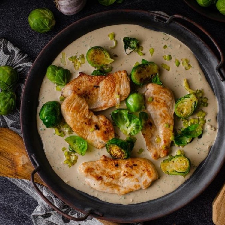 أصابع الدجاج بصوص كريمي