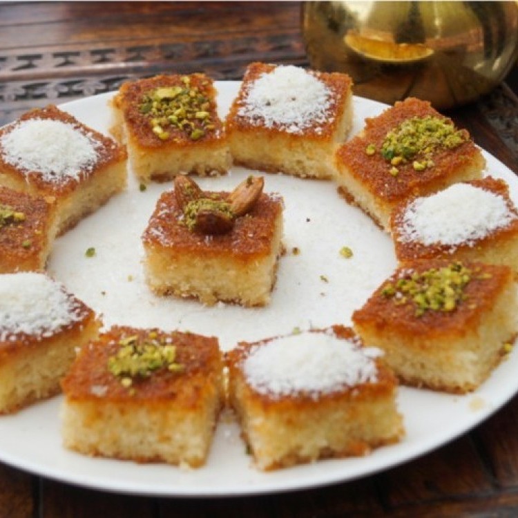 طريقة البسبوسة السعودية لضيافة اليوم الوطني السعودي