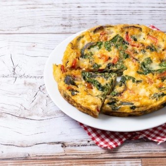 كيش بالبيض والخضار للفطور