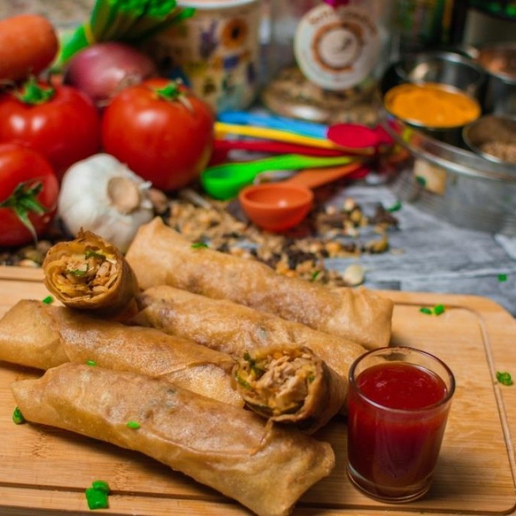 سبرينغ رولز بالخضار