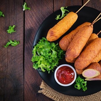 كورن دوج مقلي مقرمش