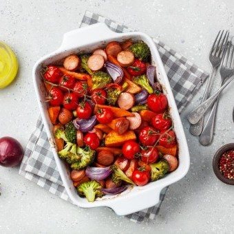 طاجن خضار مشكل بزيت الزيتون